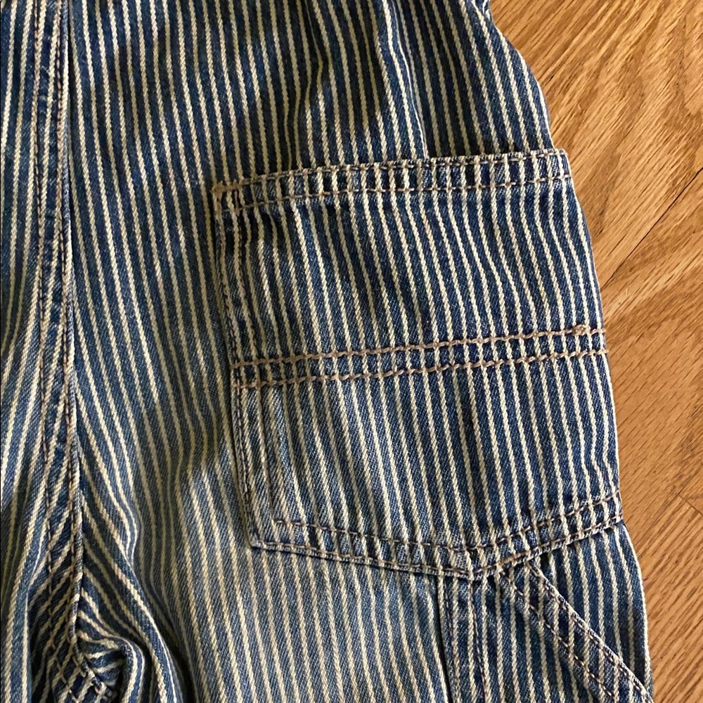 Vintage Oshkosh B'gosh Striped Railroad Overalls 18 Months Vestbak - Picture 4 of 11